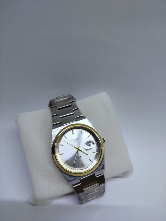 Tissot PRX with sliver chain